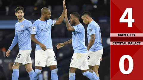 Man City 4-0 Crystal Palace: Chiến thắng tưng bừng, lên luôn nhì bảng