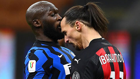 Ibrahimovic chửi rủa, 'thiết đầu công' với Lukaku trong trận derby Milan