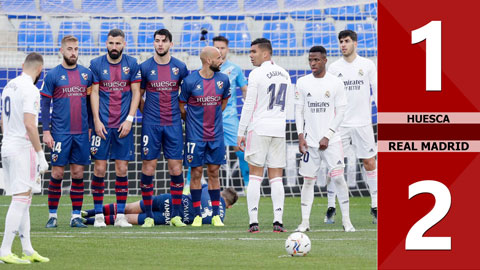 Huesca vs Real Madrid: 1-2 (Vòng 22 La Liga 2020/21)