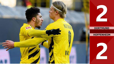 Dortmund vs Hoffenheim: 2-2 (Vòng 21 Bundesliga 2020/21)