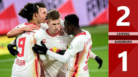 Leipzig vs Augsburg: 2-1 (Vòng 21 Bundesliga 2020/21)