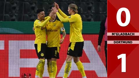 M'gladbach vs Borussia Dortmund: 0-1 (Tứ kết cúp Quốc gia Đức 2020/21)