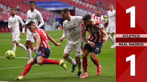 Atletico vs Real Madrid: 1-1 (Vòng 26 La Liga 2020/21)