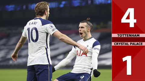 Tottenham vs Crystal Palace: 4-1, Đại tiệc 4 bàn, Kane - Bale bừng sáng