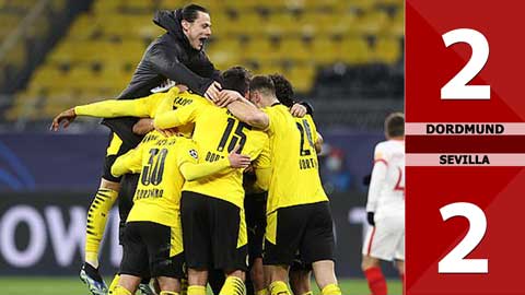 Dortmund vs Sevilla: 2-2 (chung cuộc 5-4), Haaland rực sáng, vé vàng về tay