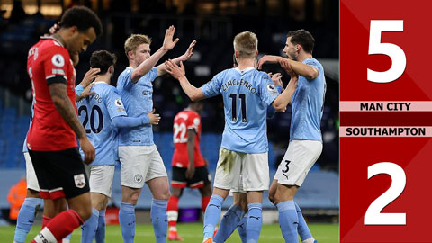 Man City vs Southampton: 5-2, De Bruyne - Mahrez đua nhau lập công