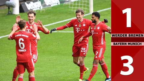 Werder Bremen vs Bayern Munich: 1-3 (Vòng 25 Bundesliga 2020/21)