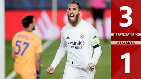 Real Madrid vs Atalanta: 3-1 (chung cuộc: 4-1), Benzema, Ramos lên tiếng
