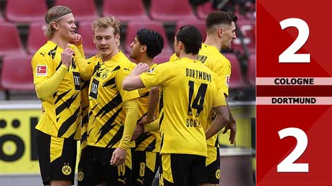 Cologne vs Dortmund: 2-2 (Vòng 26  Bundesliga 2020/21)