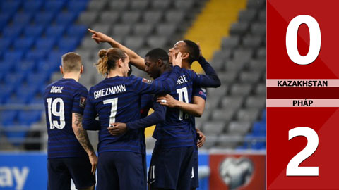 Kazakhstan vs Pháp: 0-2 (Bảng D vòng loại World Cup 2022)