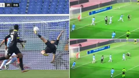Pha ghi bàn kiểu xe đạp chổng ngược mãn nhãn tại Serie A 