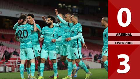 Arsenal vs Liverpool: 0-3, Thay người đỉnh cao, Liverpool chiến thắng ròn rã