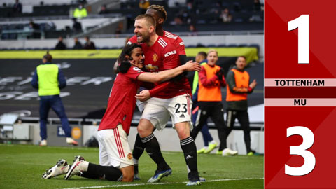 Tottenham vs MU: 1-3, Cavani và Greenwood giúp Quỷ đỏ ngược dòng ngoạn ngục