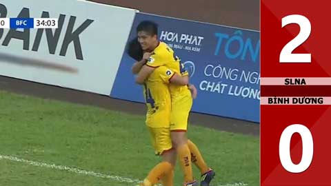 SLNA vs  Becamex Bình Dương: 2-0 (Vòng 9 V.league 2021)