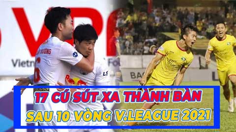 17 cú sút xa thành bàn sau 10 vòng V-League 2021: Toàn siêu phẩm tầm cỡ thế giới