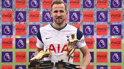 Harry Kane lần thứ 3 giành Chiếc giày Vàng Premier League 