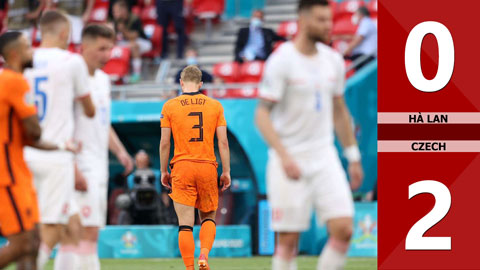 Hà Lan vs Czech: 0-2, De Ligt nhận thẻ đỏ tai hại khiến Hà Lan bị loại