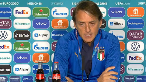 HLV Mancini khen đối thủ hết lời trước trận Bỉ vs Italia