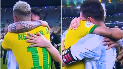 Neymar thủ thỉ gì với Messi khi 2 người ôm nhau sau trận chung kết Copa America