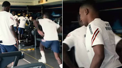 Mbappe phản ứng thế nào khi bị Wijnaldum cho ngửi khói trong bài tập nhảy xa