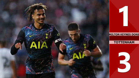 Milton Keynes Dons vs Tottenham: 1-3 (Giao hữu CLB 2021)