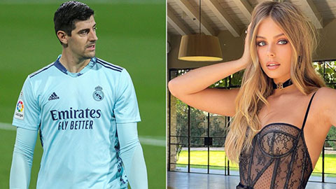 Bồ mới bốc lửa của thủ môn Courtois khiến đấng mày râu ngây ngất