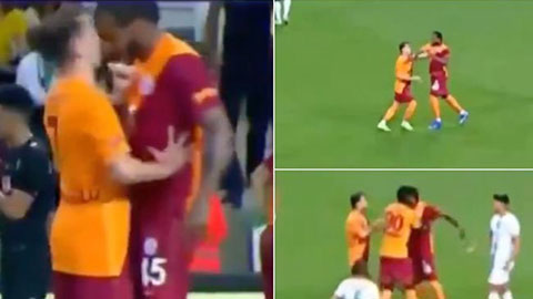 Nổi điên, cầu thủ Galatasaray húc đầu, đấm thẳng vào mặt đồng đội