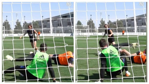 Modric khiến 2 đồng đội ngã lăn quay với chỉ 1 pha đảo chân