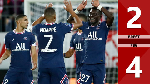 Brest vs PSG: 2-4 (Vòng 3 Ligue 1 mùa giải 2021/22)