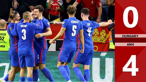 Hungary vs Anh: 0-4 (Vòng loại World Cup 2022)