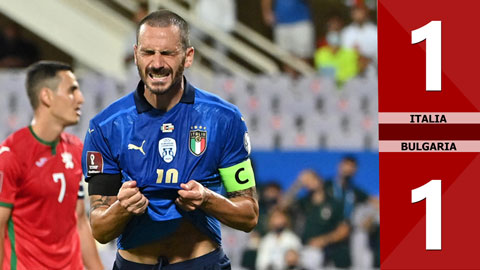 Italia vs Bulgaria: 1-1 (Vòng loại World Cup 2022)