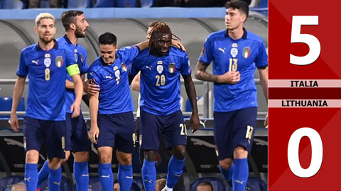 Italia vs Lithuania: 5-0 (Vòng loại World Cup 2022)
