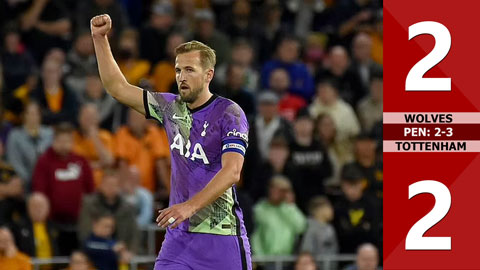 Wolves vs Tottenham: 2-2 (pen 2-3, vòng 3 Cúp liên đoàn Anh 2021/22)