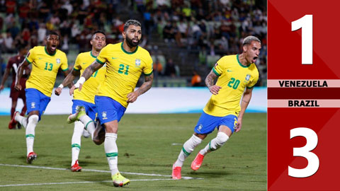 Venezuela vs Brazil: 1-3 (Vòng loại World Cup 2022 khu vực Nam Mỹ)