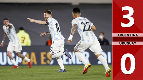 Argentina vs Uruguay: 3-0 (vòng loại World Cup 2022 khu vực Nam Mỹ)