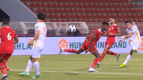 Tiến Linh sút bóng chệch cột đáng tiếc (Oman 0-0 Việt Nam)