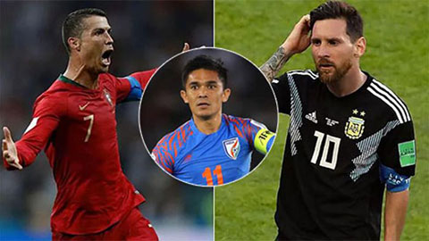 Tiền đạo Ấn Độ xếp ngay sau Messi và Ronaldo về khả năng ghi bàn là ai