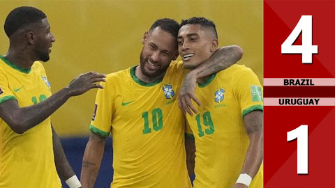 Brazil vs Uruguay: 4-1 (Vòng loại World Cup 2022)