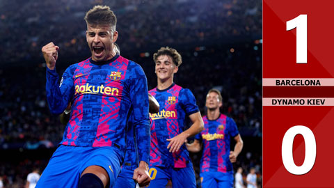 Barcelona vs Dynamo Kiev: 1-0 (Vòng bảng Champions League 2021/22)