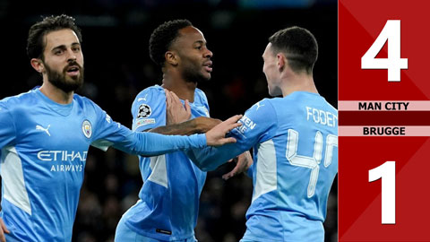 Man City vs Brugge: 4-1 (Vòng bảng Champions League 2021/22)