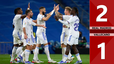 Real vs Vallecano: 3-1 (Vòng 12 La Liga 2021/22)