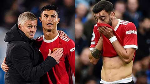 Solskjaer họp khẩn Ronaldo và 5 cầu thủ MU để cứu 'ghế nóng'