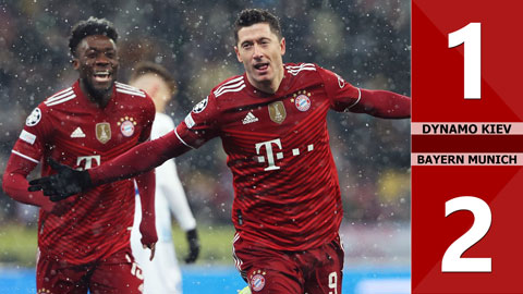 Dynamo Kiev vs Bayern Munich: 1-2 (Vòng bảng Champions League 2021/22)