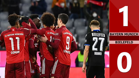 Bayern Munich vs Arminia Bielefeld: 1-0 (Vòng 13 Bundesliga 2021/22)