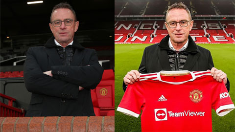 Ralf Rangnick tự tin tạo dáng cực ngầu tại buổi ra mắt MU