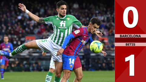 Barcelona vs Betis: 0-1 (Vòng 16 La Liga 2021/22)