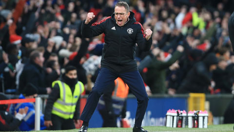 Rangnick sung sướng, vỡ òa cảm xúc khi Fred ghi bàn vào lưới Crystal Palace