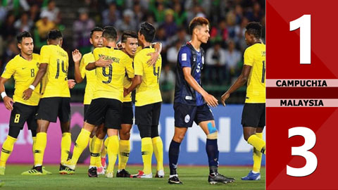  Campuchia vs Malaysia: 1-3 (Bảng B - AFF Cup 2020)