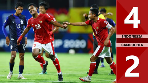 Indonesia vs Campuchia: 4-2 (Bảng B - AFF Cup 2020)