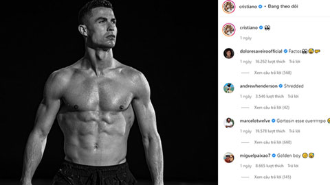 Ronaldo khoe body đẹp miễn chê khiến fan nữ ngất ngây